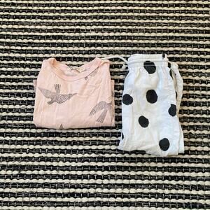 🌿Bobo Choses Kids 2P Bird Top Polka Dot Bottom Bundle 2/3Y